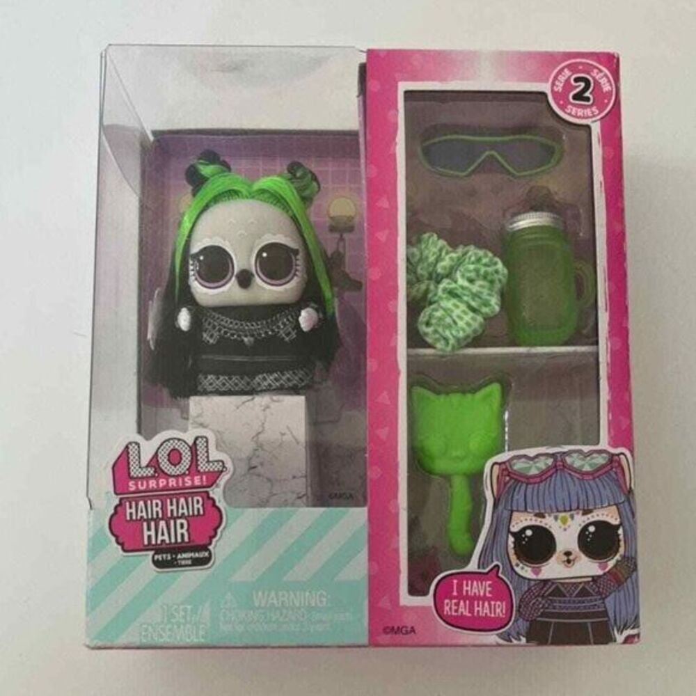 LOL Surprise Hair Hair Hair Collectible Pets Doll‎ Series 2 Grey Parakeet Toy